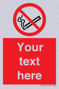 Custom No E-cigarettes / Vaping Sign